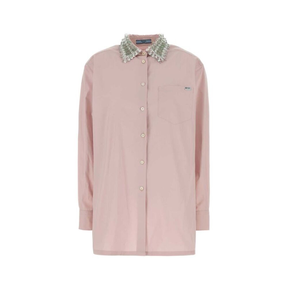 Prada Women Pastel Pink Poplin Shirt